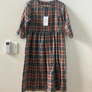 Pyne & Smith No.19 Boatneck Midi Linen Dress